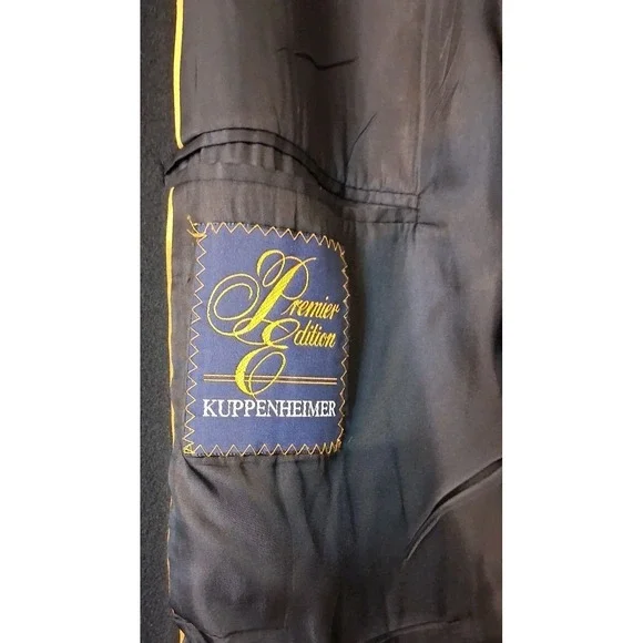 Vtg 100% Camel Hair Black Blazer 42R Sport Coat Made In USA - Picture 8 of 8